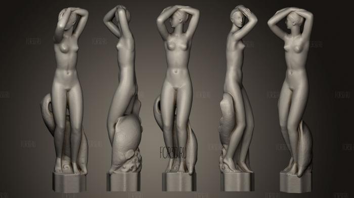 Статуя девушки Псек 3d stl модель для ЧПУ